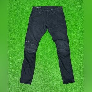 G Star Raw 5620 3d Zip Knee Skinny Jeans Mens Black Size 33/34